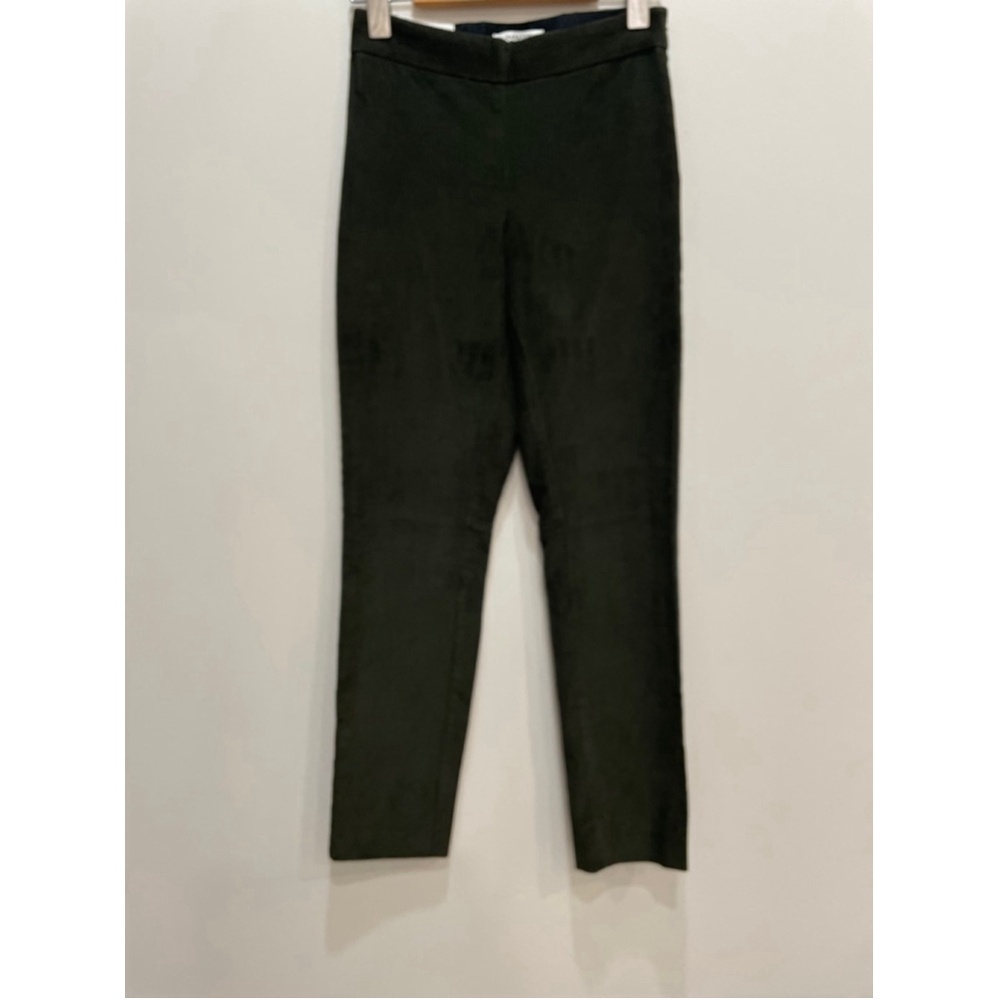 Aritzia Babaton Womens Size 00 Mitch Corduroy Pants Green Cropped Neutral